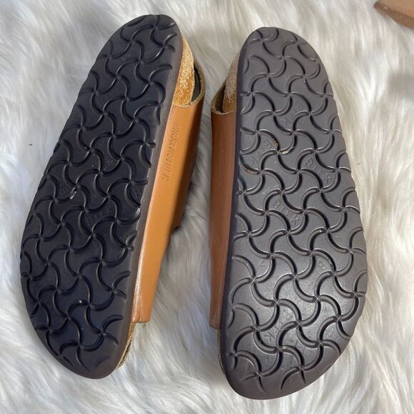 Birkenstock Arizona Tan Leather Sandals Size 7/6-6.5 - Picture 4 of 7